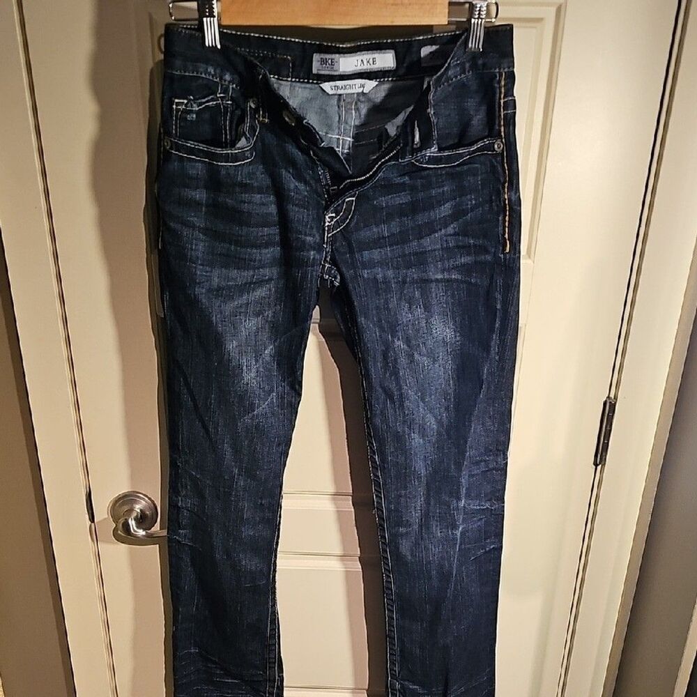 BKE-Jake Blue Slim Jeans with Classic Indigo Wash 27W 29-30L
